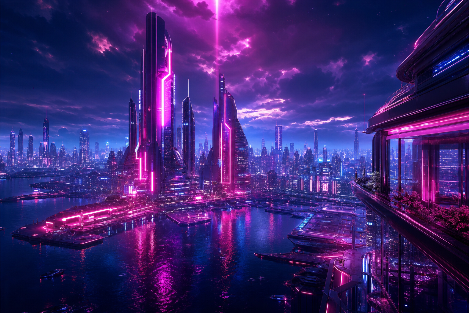 Adult Anime Cyberpunk Heroine With Neon Lights, Safe For Work, Fully Clothed Anime Wallpaper  13 4K