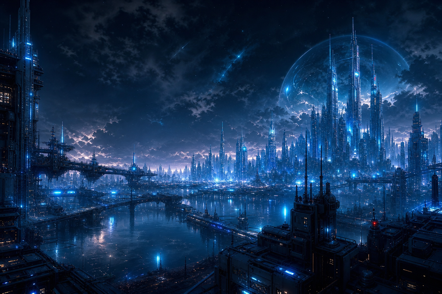 Adult Anime Cyberpunk Heroine With Neon Lights, Safe For Work, Fully Clothed Anime Wallpaper  21 4K