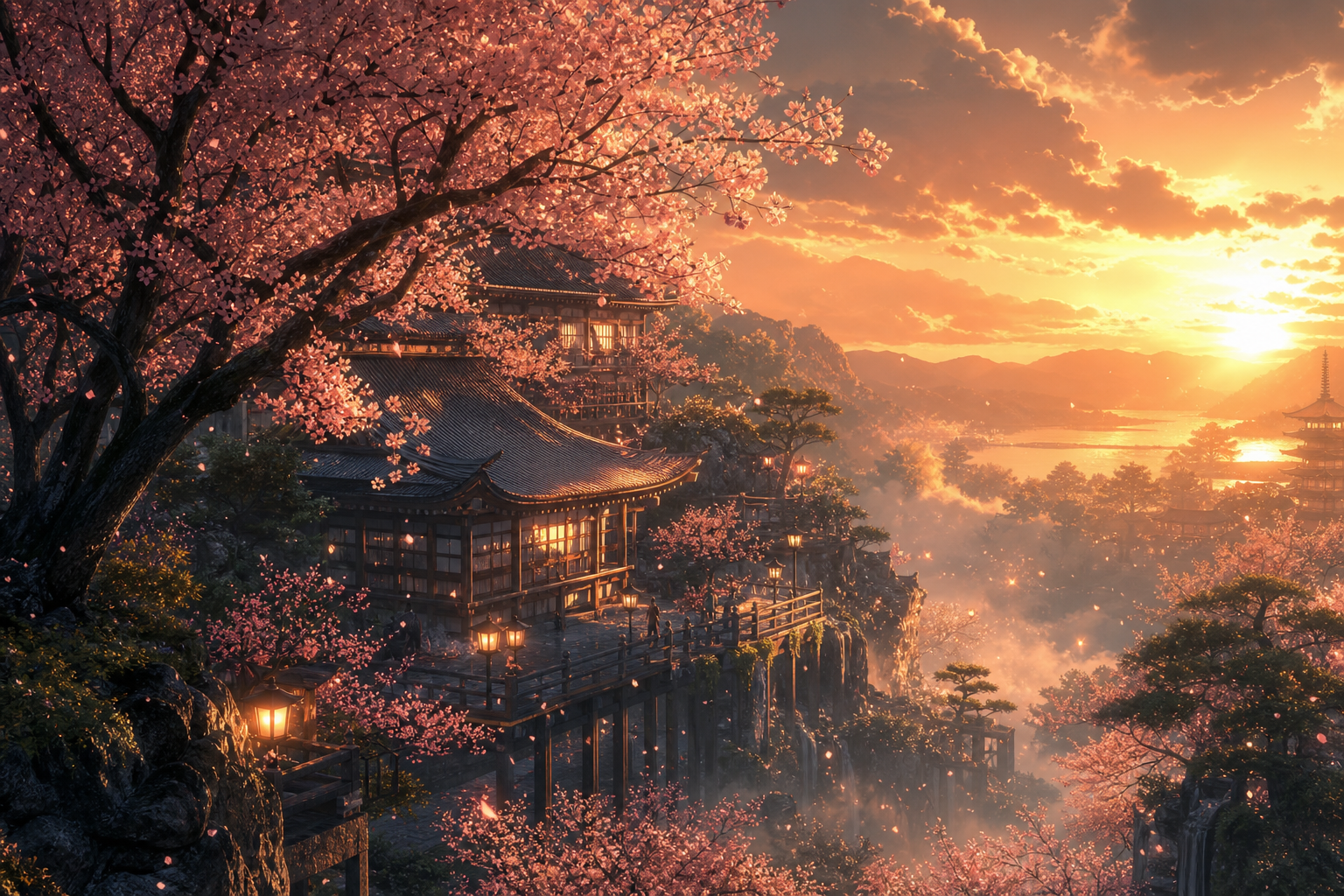 Adult Anime Heroine Under Cherry Blossoms, Safe For Work, Fully Clothed Anime Wallpaper  1 4K