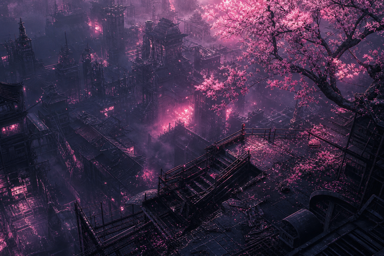 Adult Anime Heroine Under Cherry Blossoms, Safe For Work, Fully Clothed Anime Wallpaper  1 4K