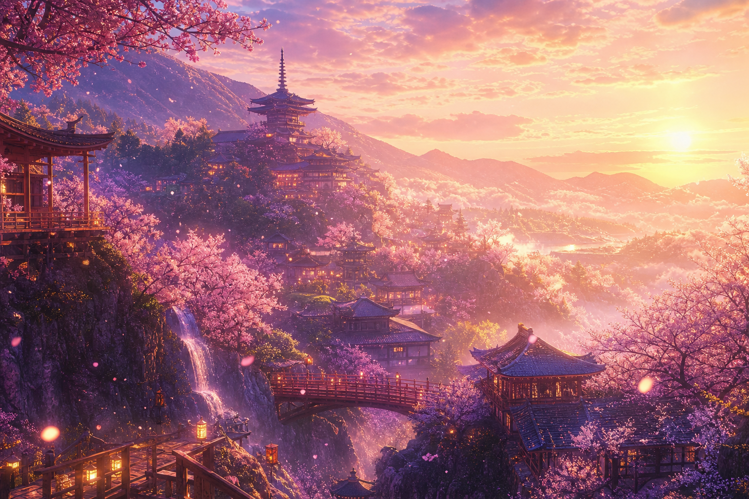 Adult Anime Heroine Under Cherry Blossoms, Safe For Work, Fully Clothed Anime Wallpaper  17 4K