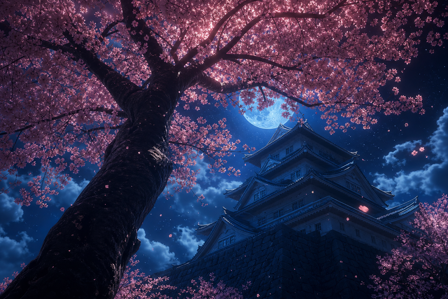 Adult Anime Heroine Under Cherry Blossoms, Safe For Work, Fully Clothed Anime Wallpaper  25 4K