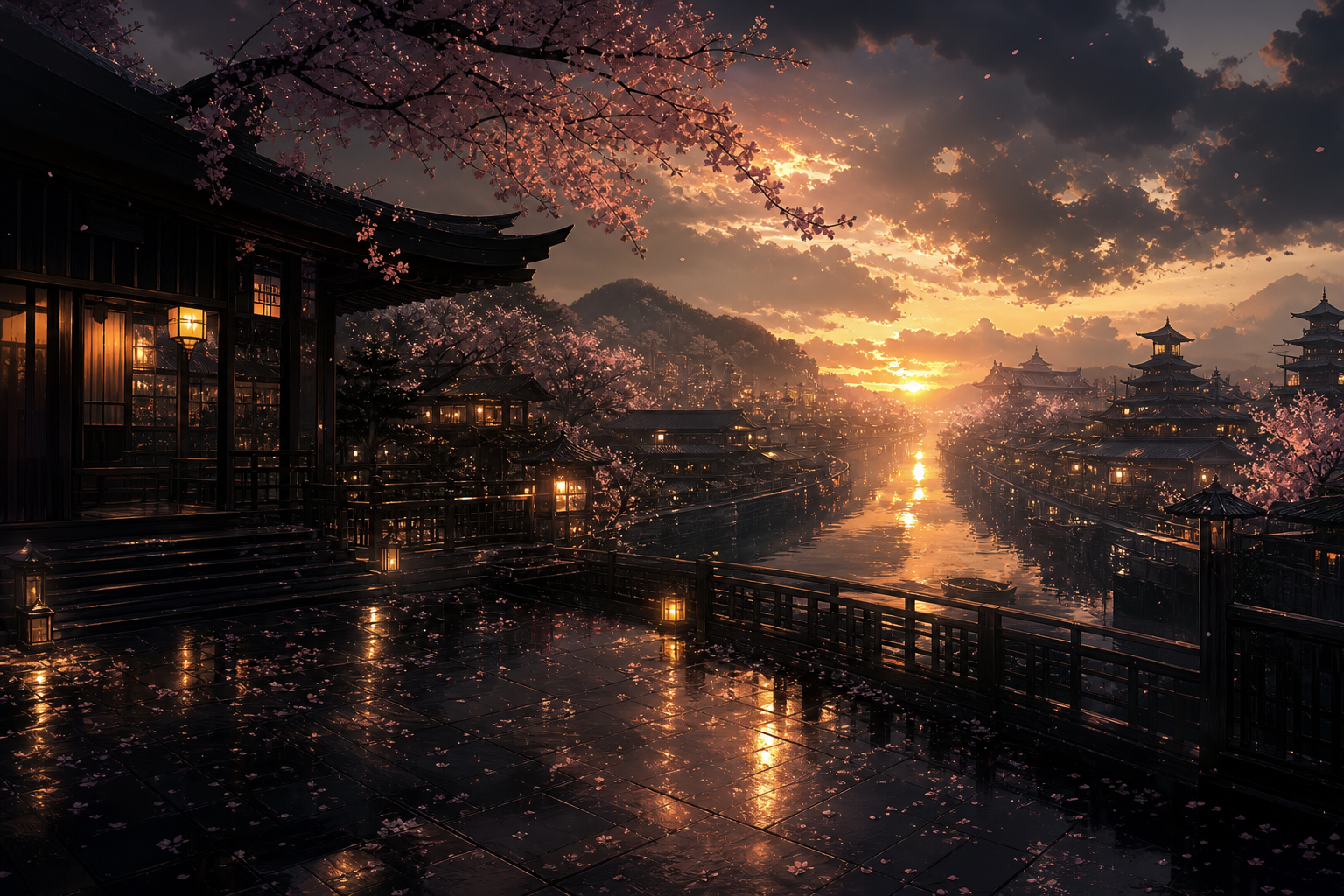 Adult Anime Heroine Under Cherry Blossoms, Safe For Work, Fully Clothed Anime Wallpaper  9 4K