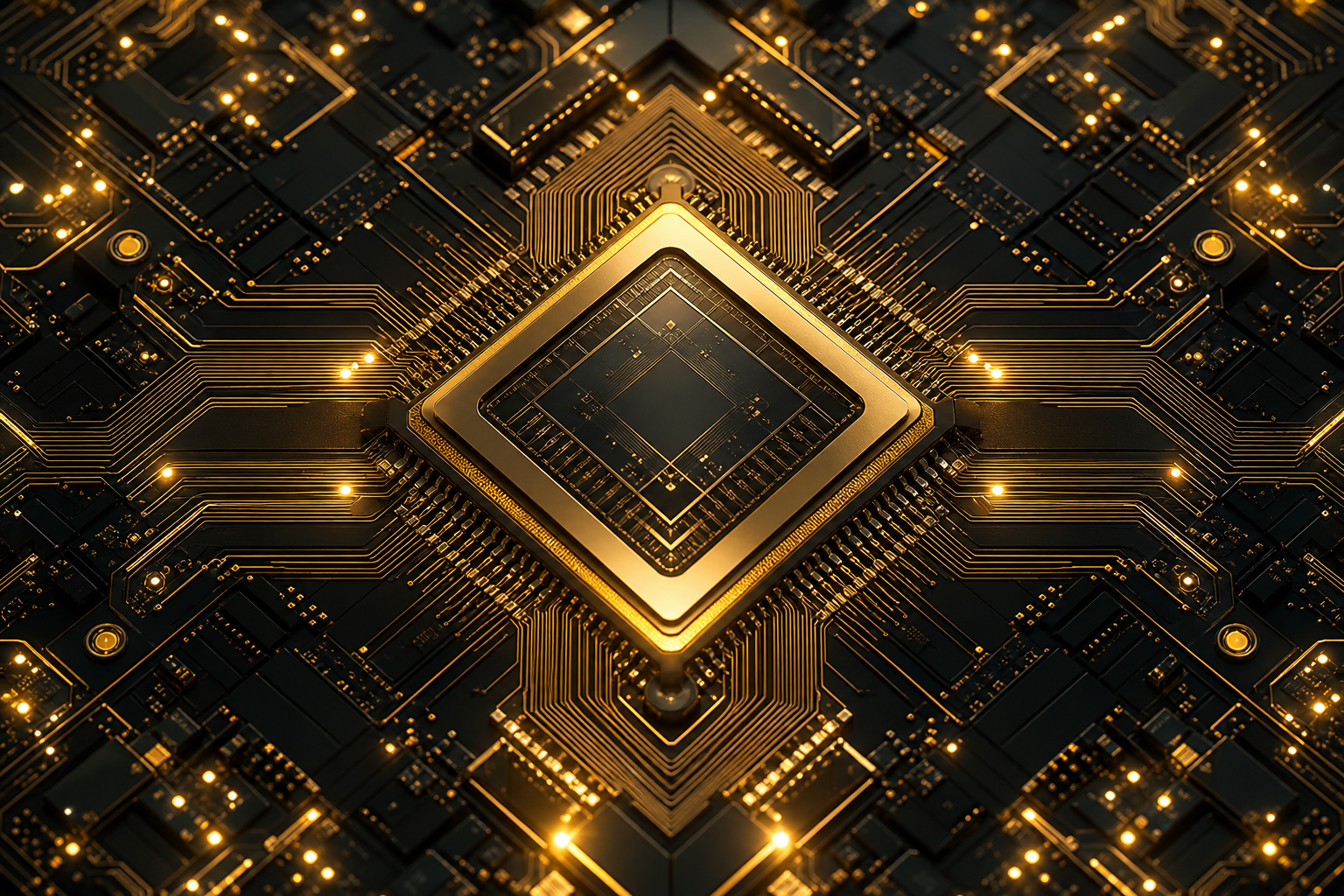 AI Processor Chip Futuristic Render Electronics Wallpaper  8 4K
