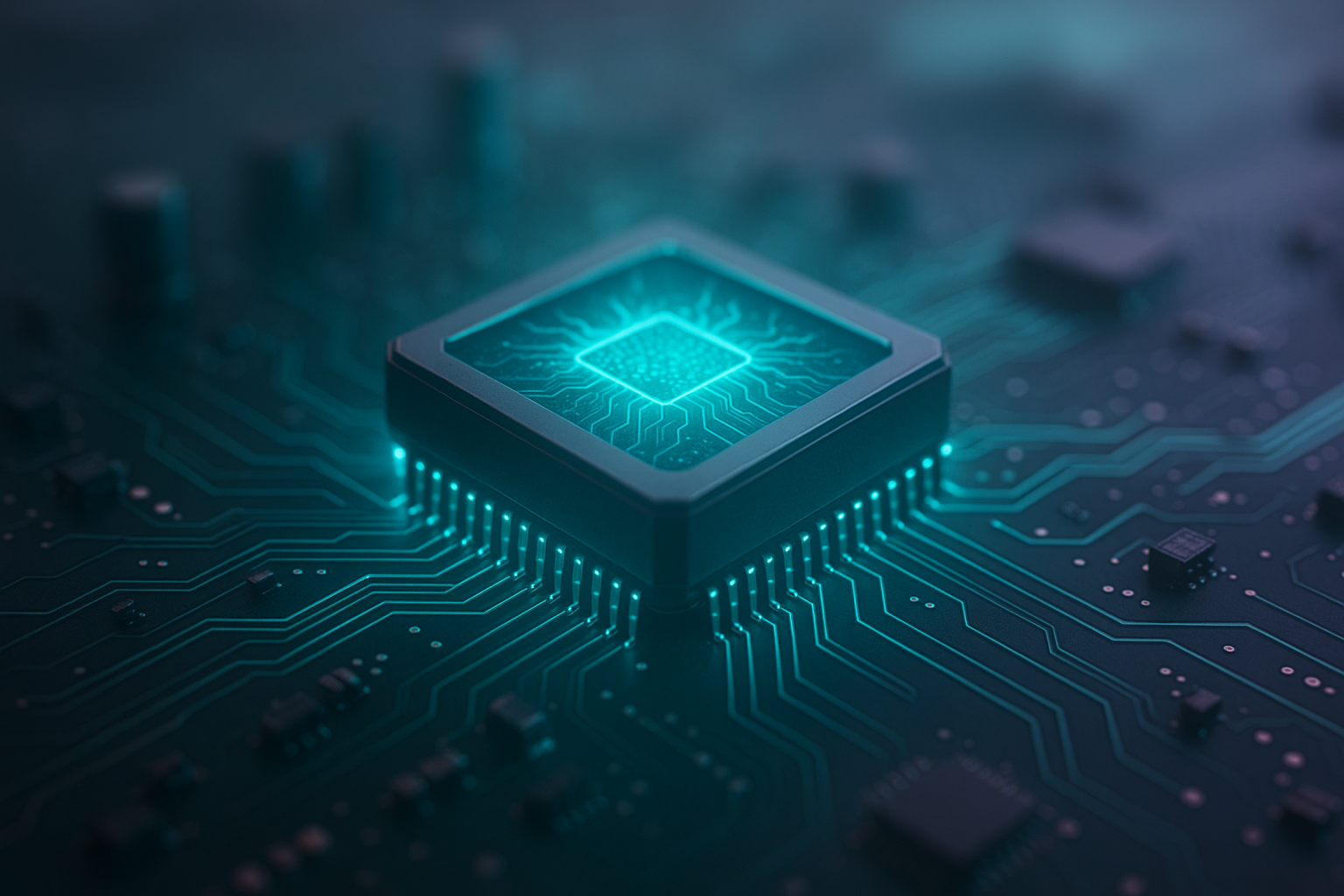 AI Processor Chip Futuristic Render Electronics Wallpaper 8 4K 4K Electronics Wallpaper
