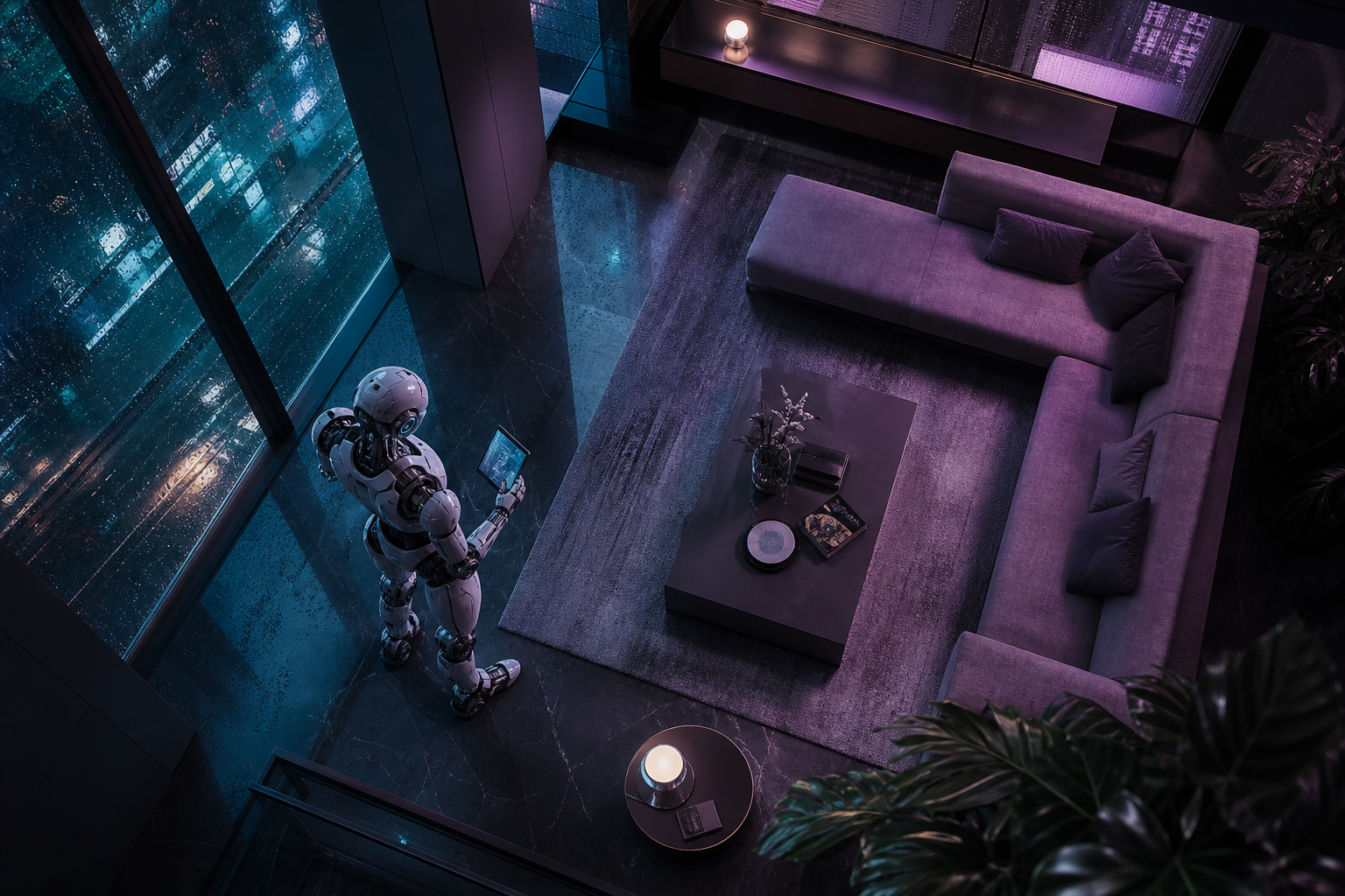 AI Robot Assistant In Modern Home Robots Wallpaper  8 4K