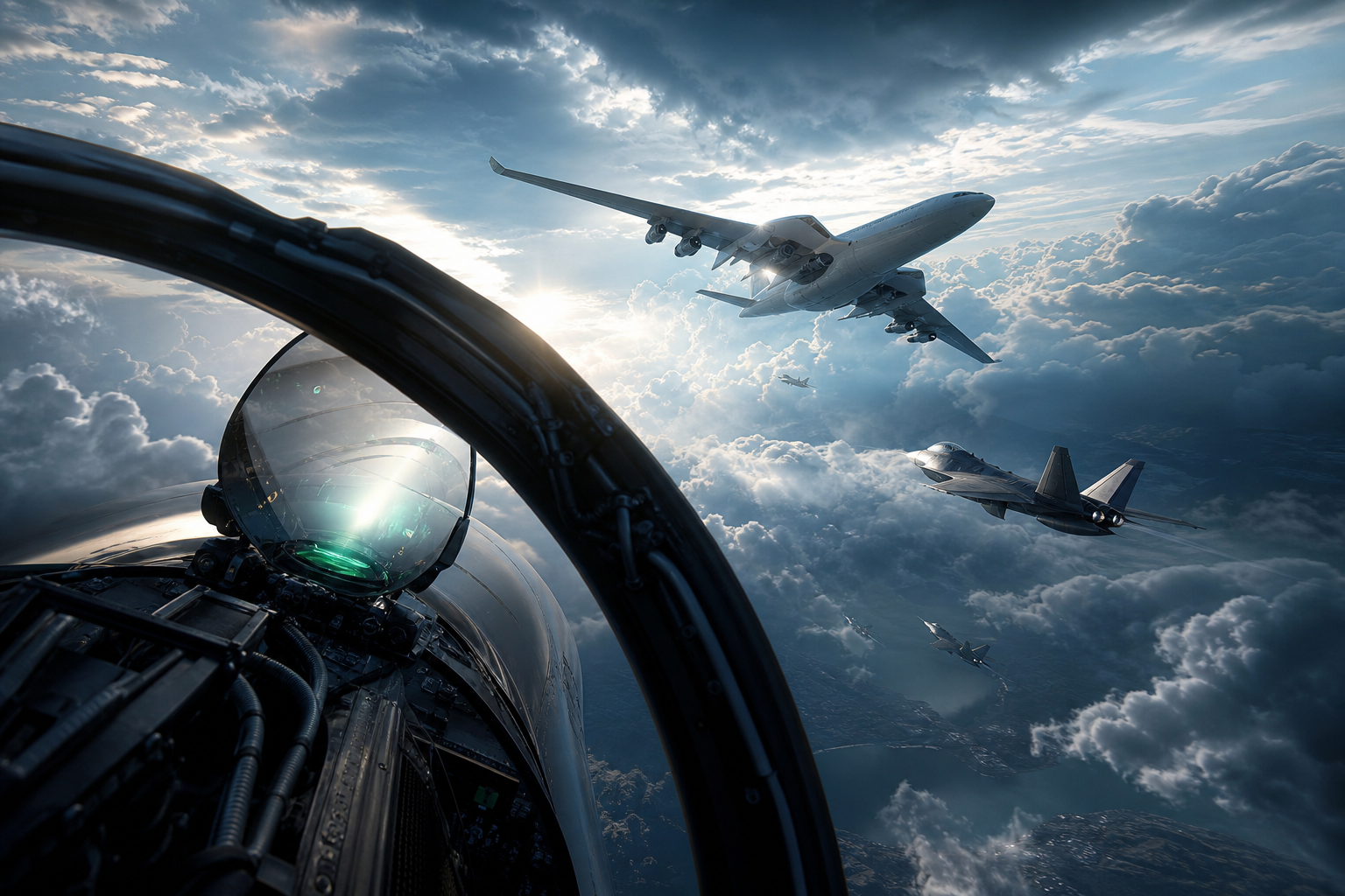 Airplane Cockpit View Above Clouds Airplanes Wallpaper  6 4K
