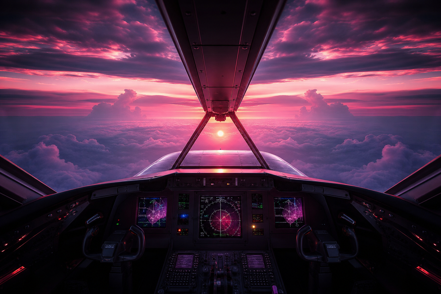 Airplane Cockpit View Above Clouds Airplanes Wallpaper  6 4K