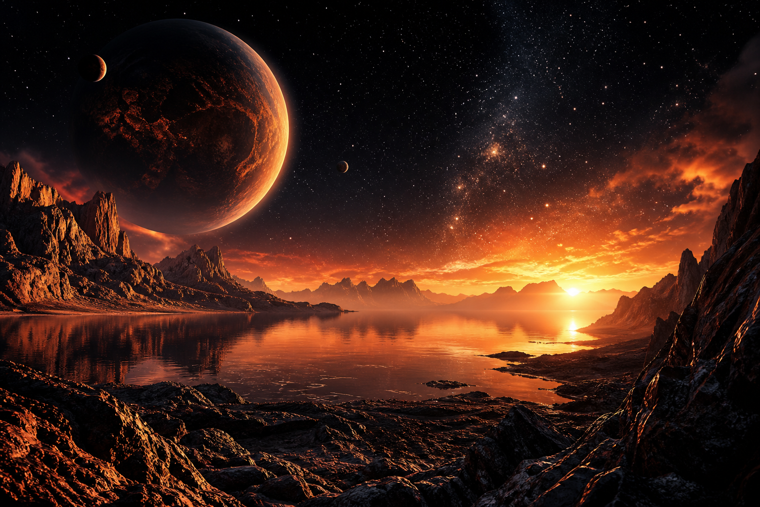 Alien Planet Landscape Space Wallpaper  7 4K
