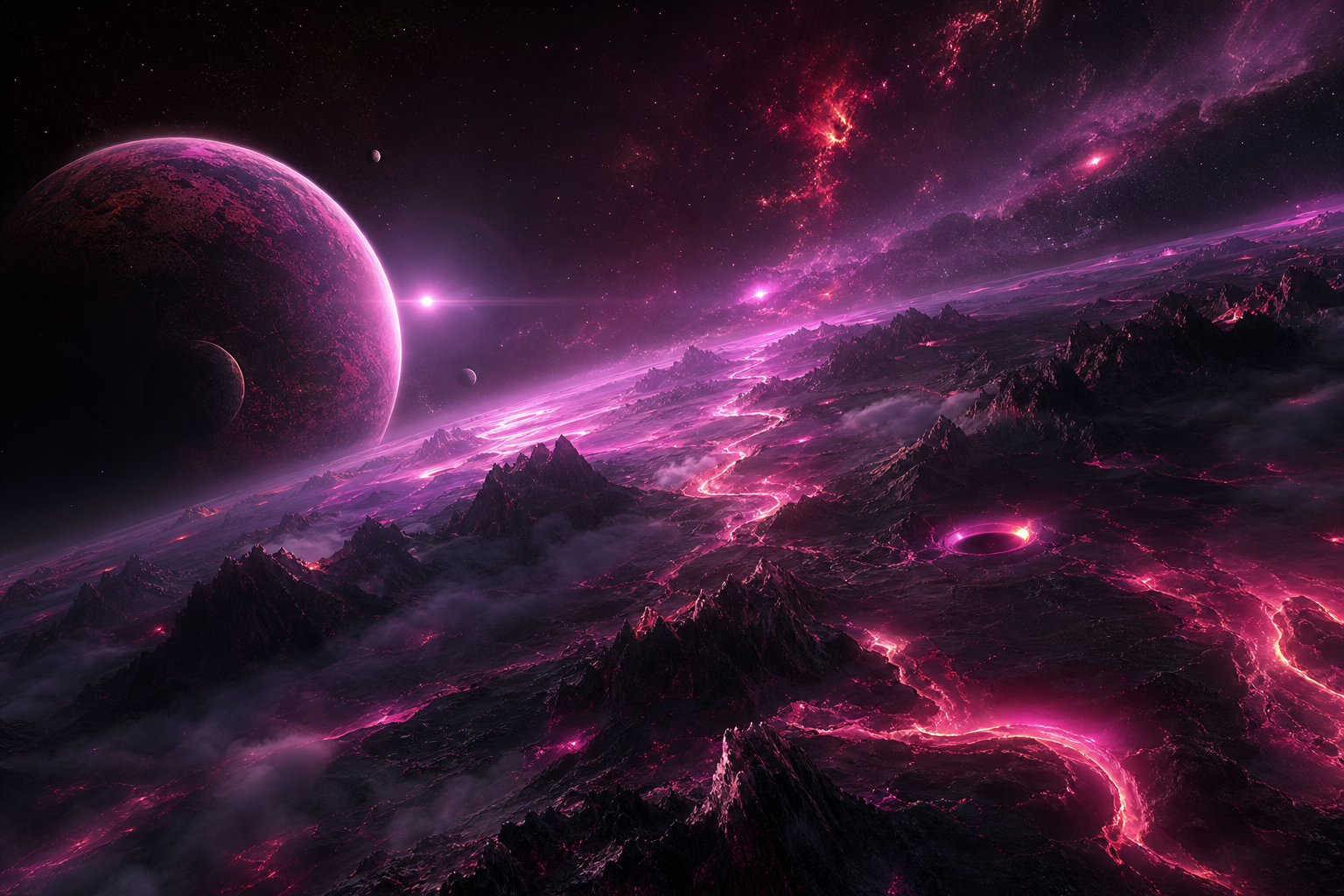 Alien Planet Landscape Space Wallpaper  7 4K