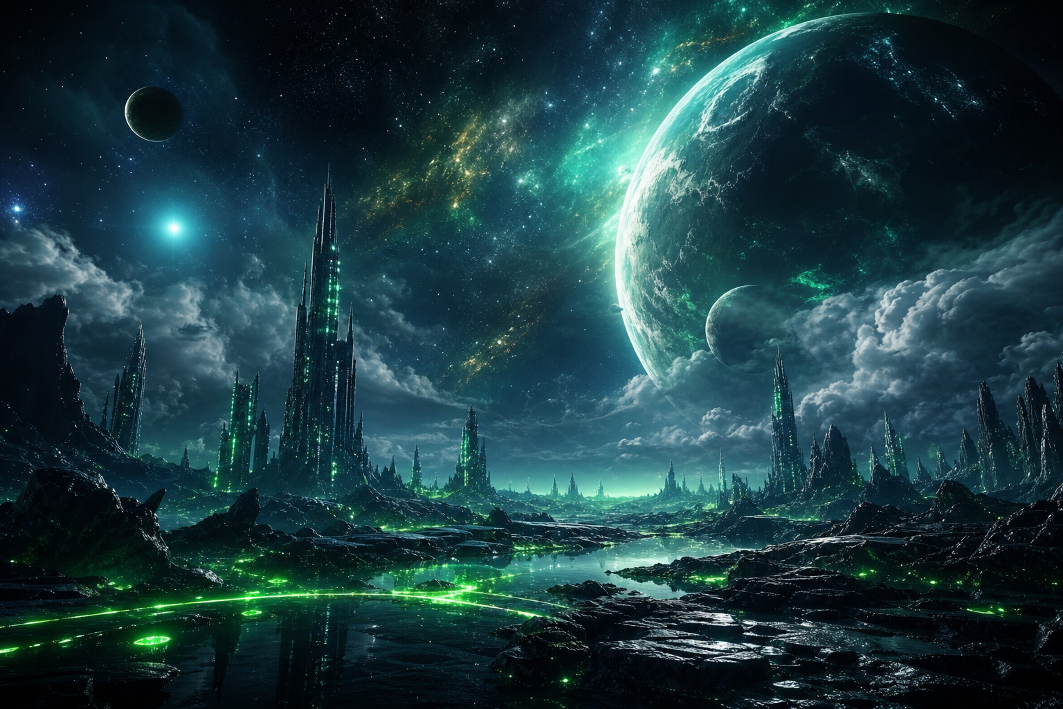 Alien Planet Landscape Space Wallpaper  7 4K