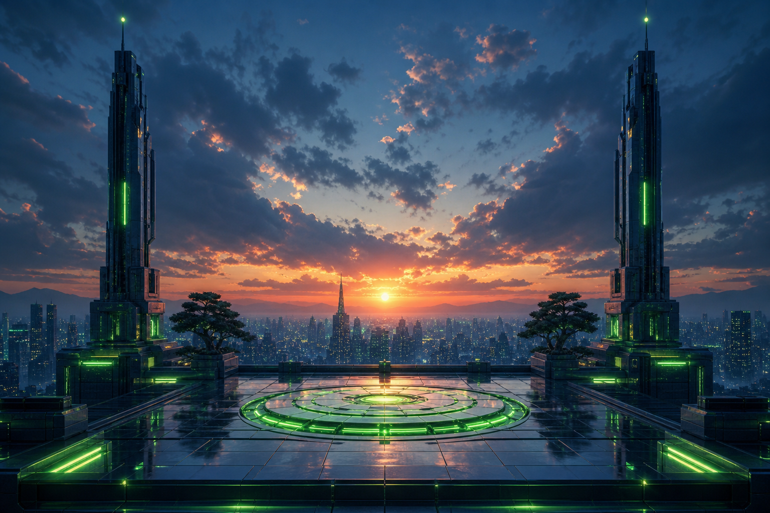 Anime City Rooftop Sunset Scene, Safe For Work, No Minors Anime Wallpaper 14 4K 12 4K Anime Wallpaper