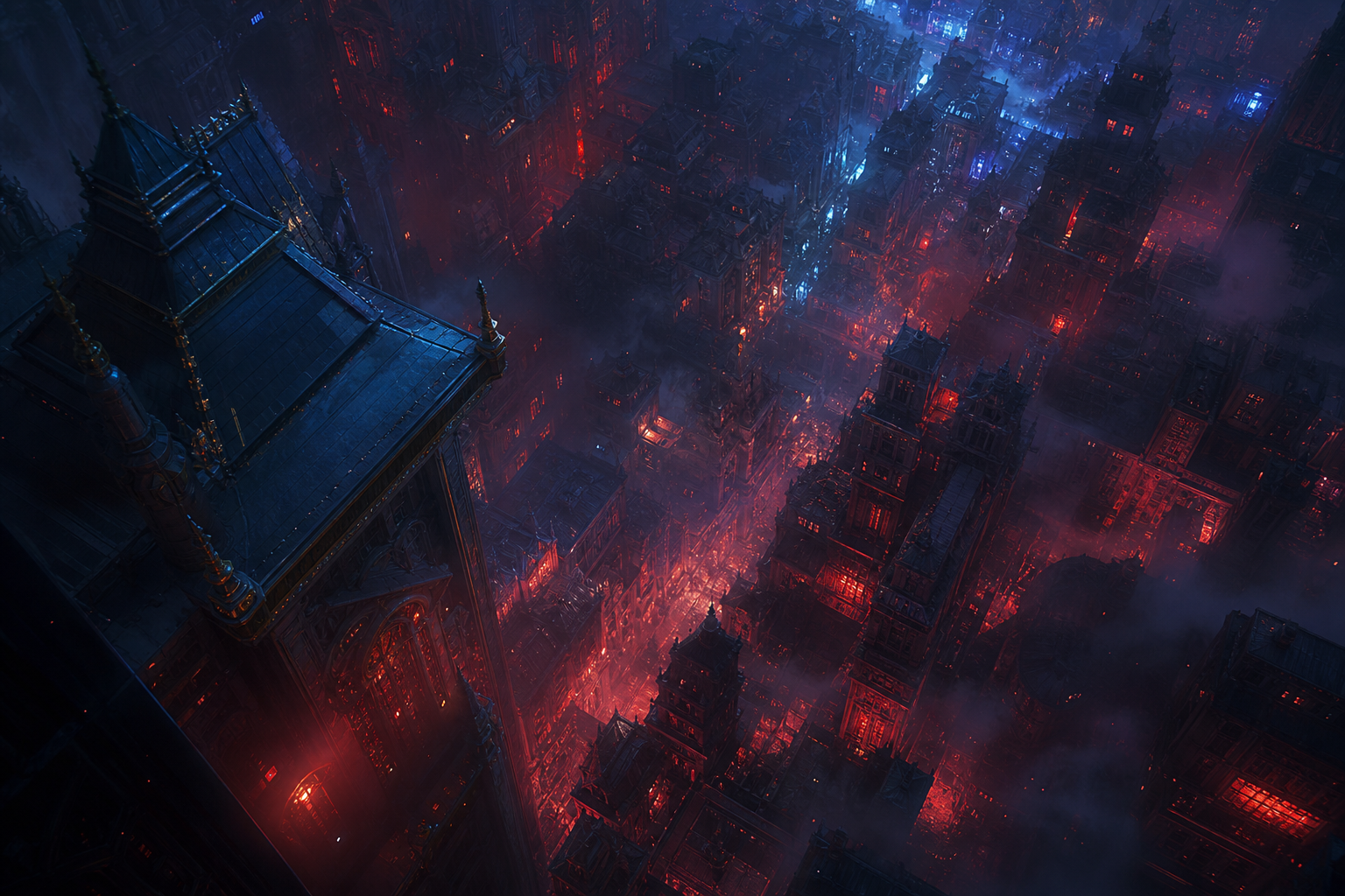 Anime City Rooftop Sunset Scene, Safe For Work, No Minors Anime Wallpaper  14 4K