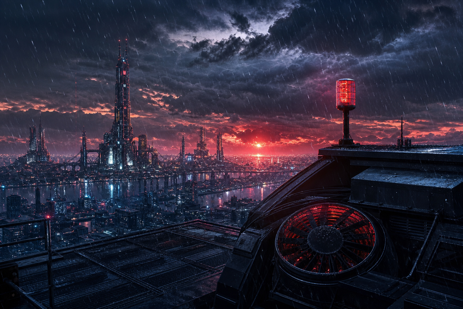Anime City Rooftop Sunset Scene, Safe For Work, No Minors Anime Wallpaper 22 4K 11 4K Anime Wallpaper