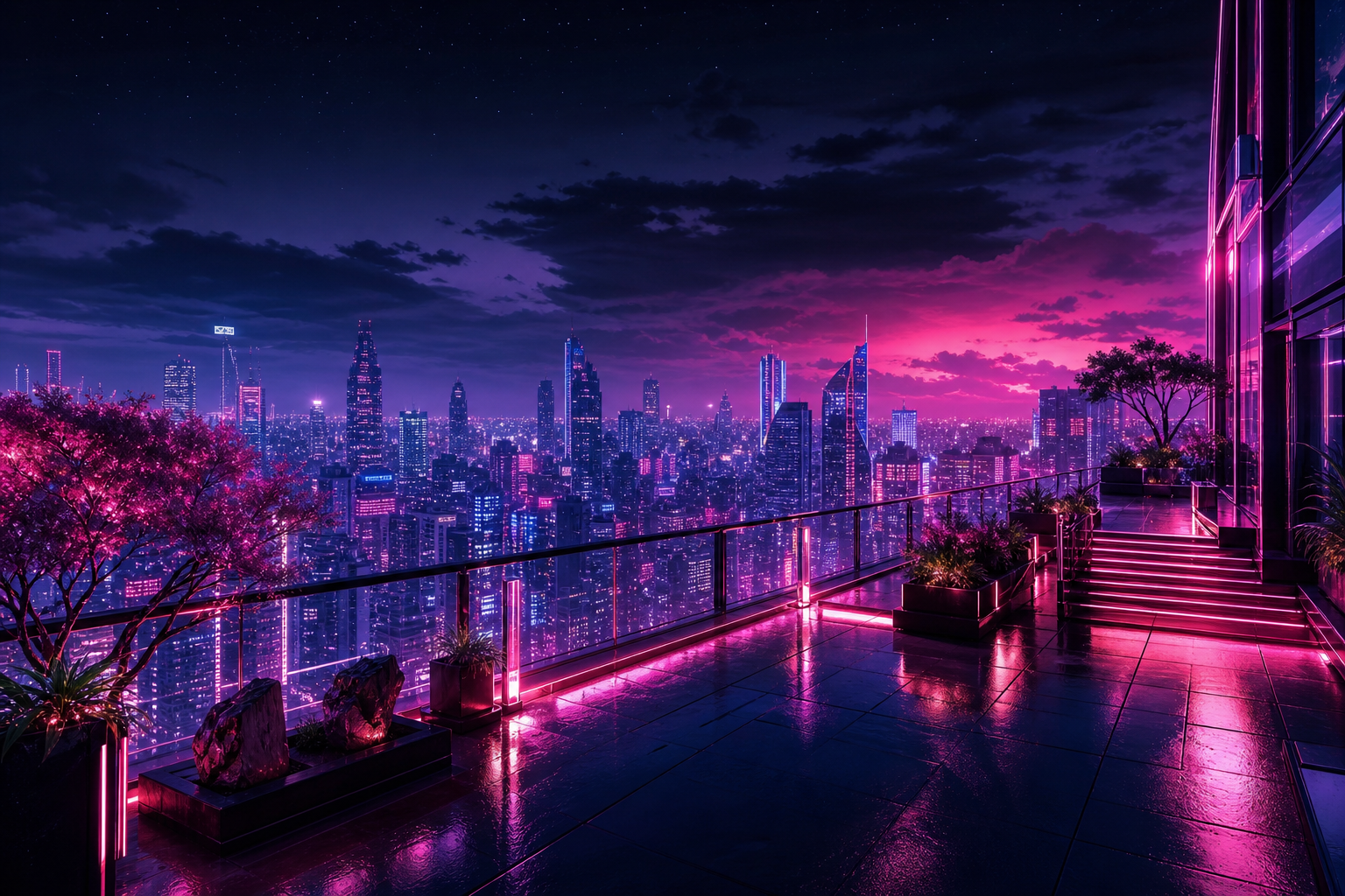Anime City Rooftop Sunset Scene, Safe For Work, No Minors Anime Wallpaper  22 4K