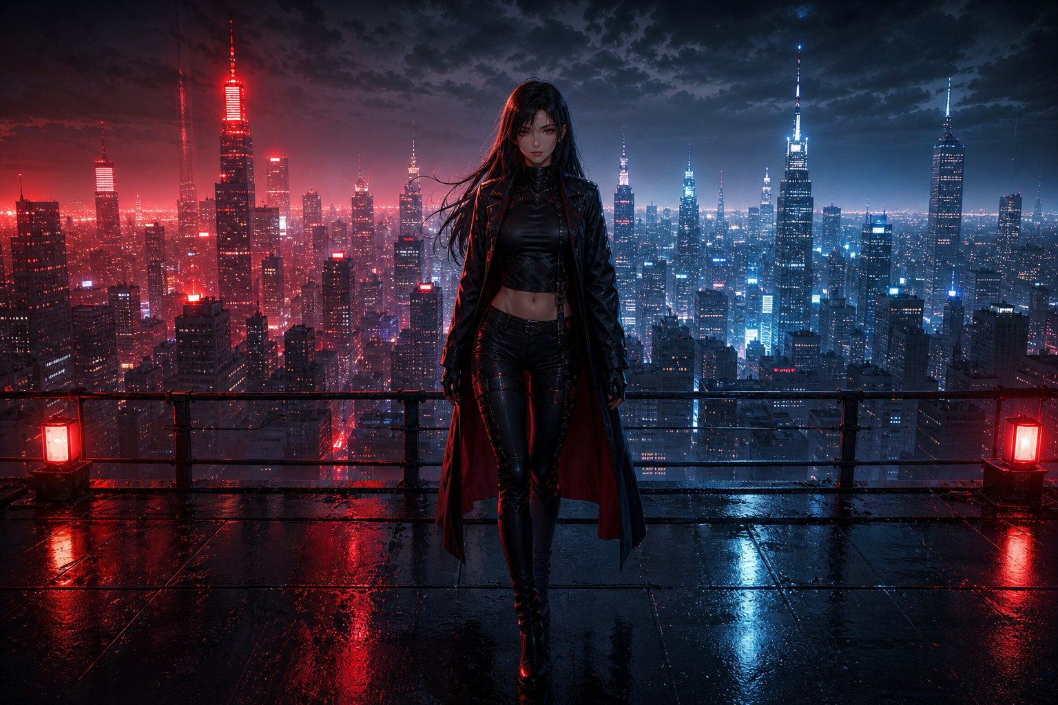 Anime City Rooftop Sunset Scene, Safe For Work, No Minors Anime Wallpaper  6 4K