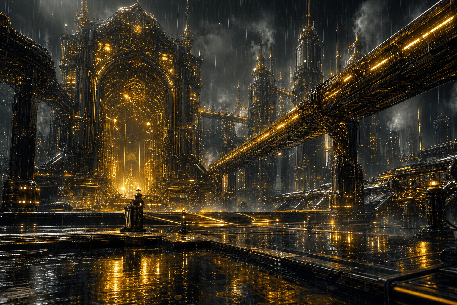 Anime City Street In Rain At Night Anime Wallpaper  11 4K