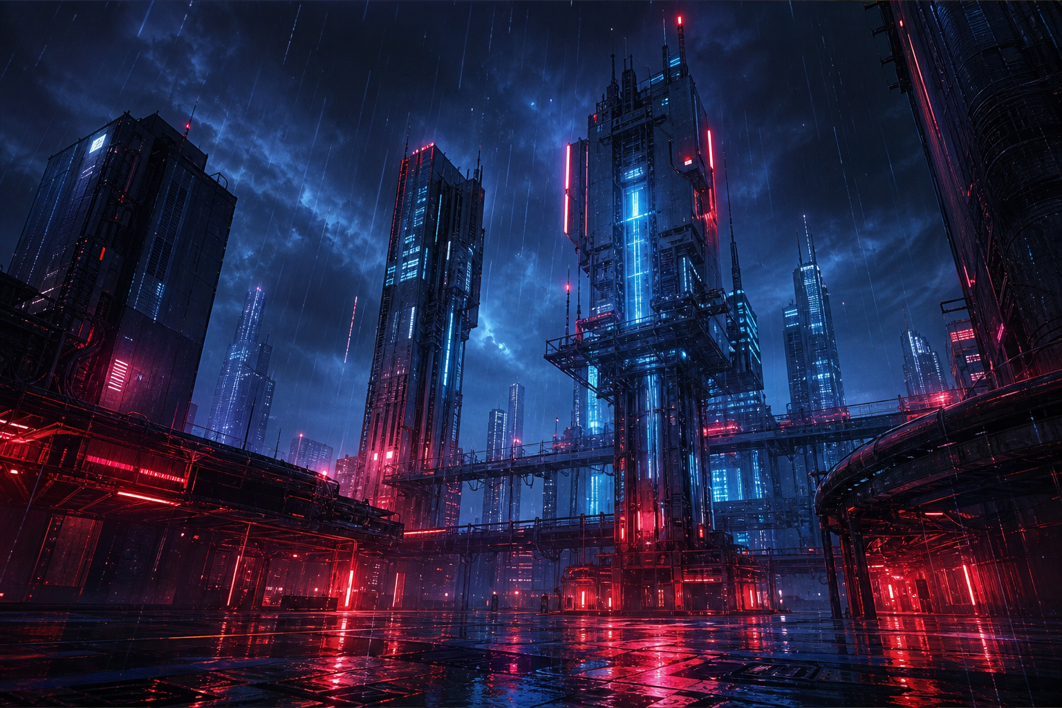 Anime City Street In Rain At Night Anime Wallpaper  11 4K