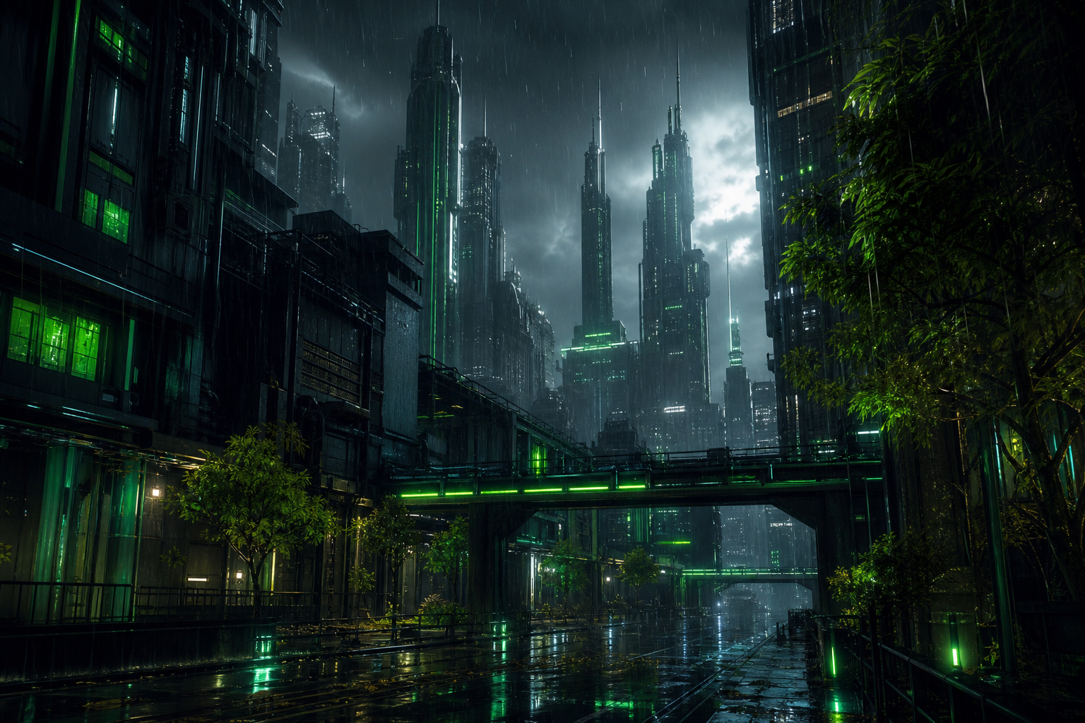 Anime City Street In Rain At Night Anime Wallpaper  11 4K