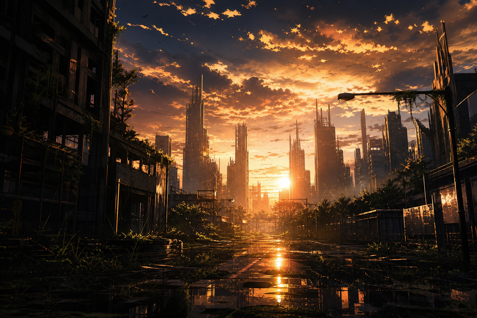 Anime City Street In Rain At Night Anime Wallpaper 19 4K 14 4K Anime Wallpaper
