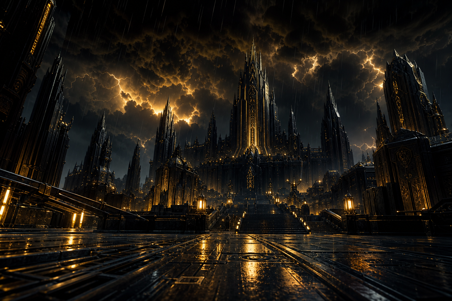 Anime City Street In Rain At Night Anime Wallpaper  19 4K