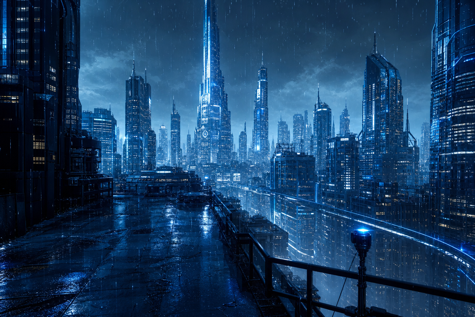 Anime City Street In Rain At Night Anime Wallpaper  3 4K