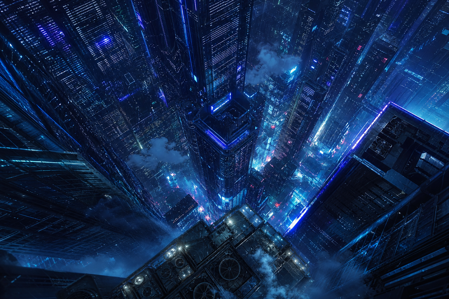 Anime City Street In Rain At Night Anime Wallpaper  3 4K