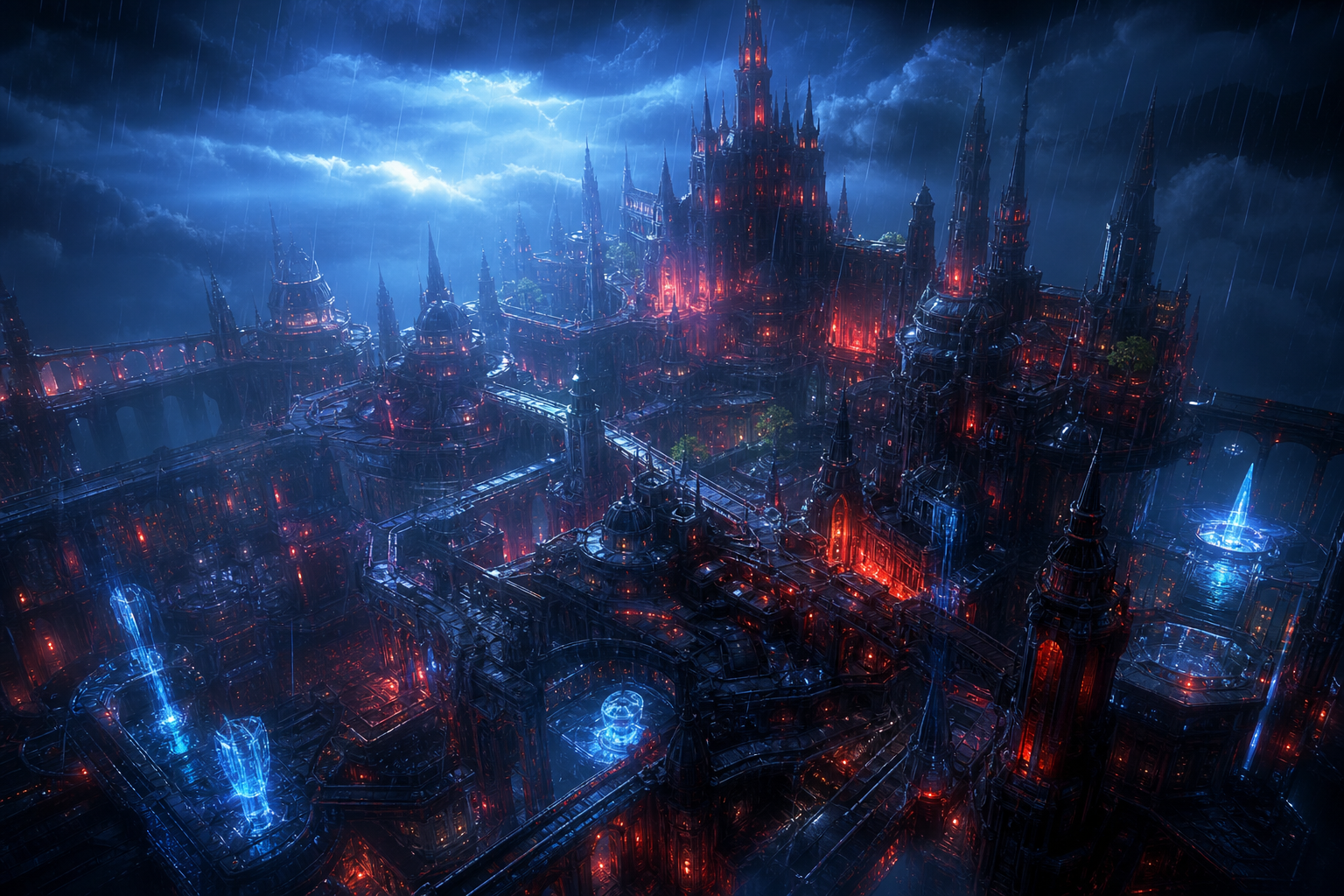 Anime City Street In Rain At Night Anime Wallpaper  3 4K