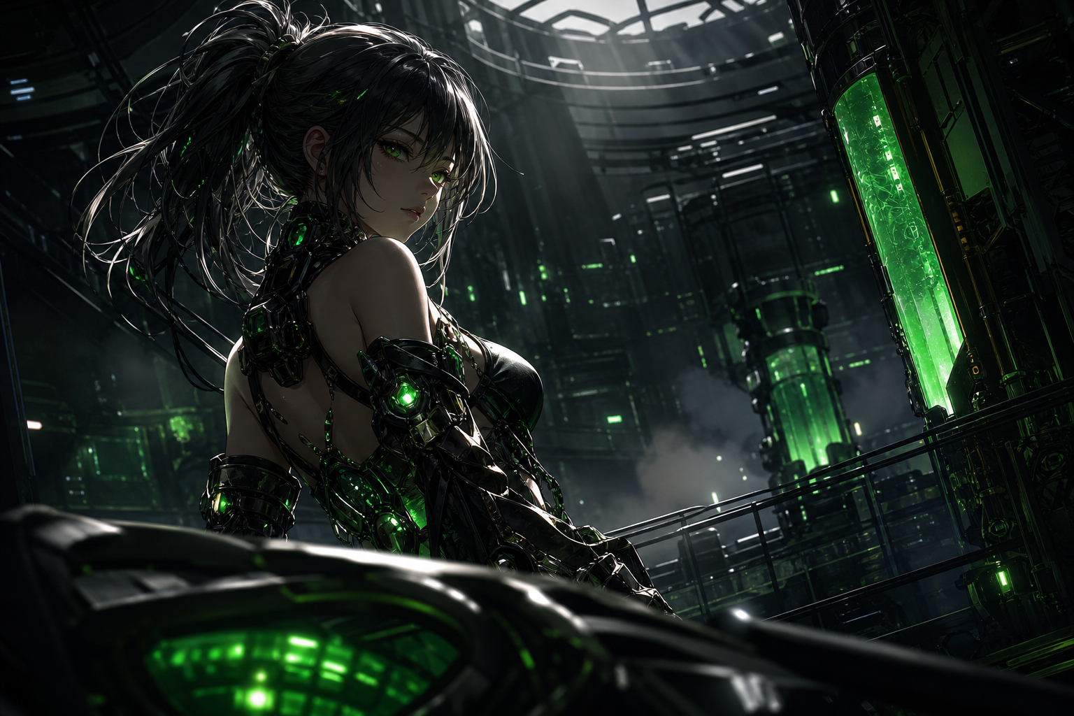 Anime Cyberpunk Girl With Neon Lights Anime Wallpaper  13 4K