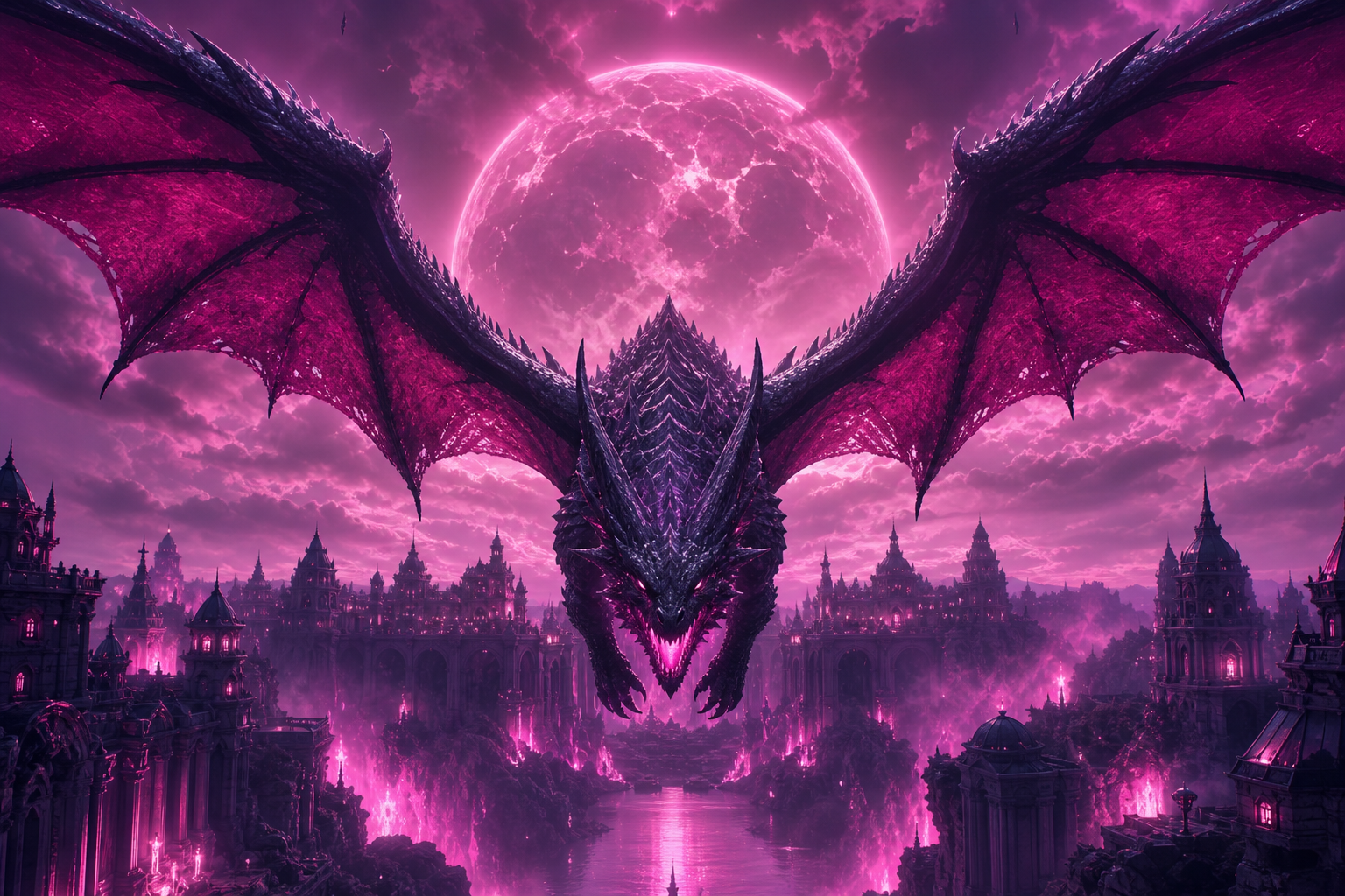 Anime Dragon Flying Over Valley Anime Wallpaper  15 4K