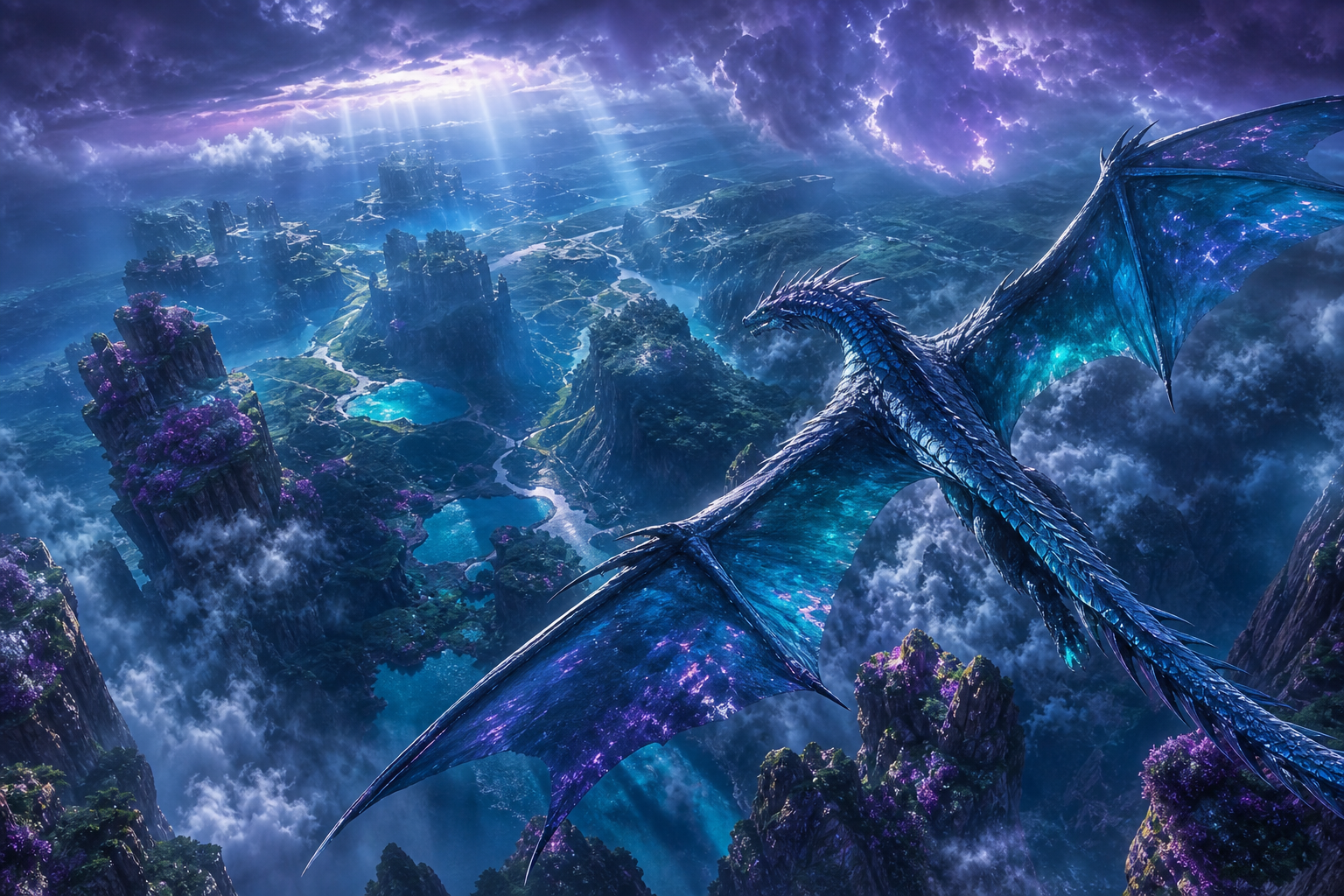 Anime Dragon Flying Over Valley Anime Wallpaper  15 4K
