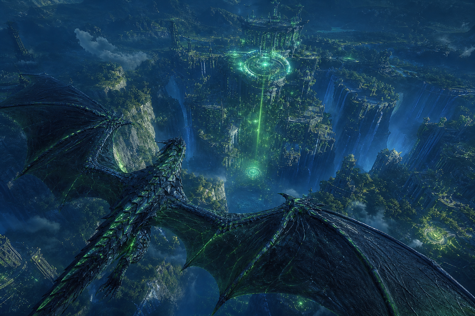 Anime Dragon Flying Over Valley Anime Wallpaper  15 4K