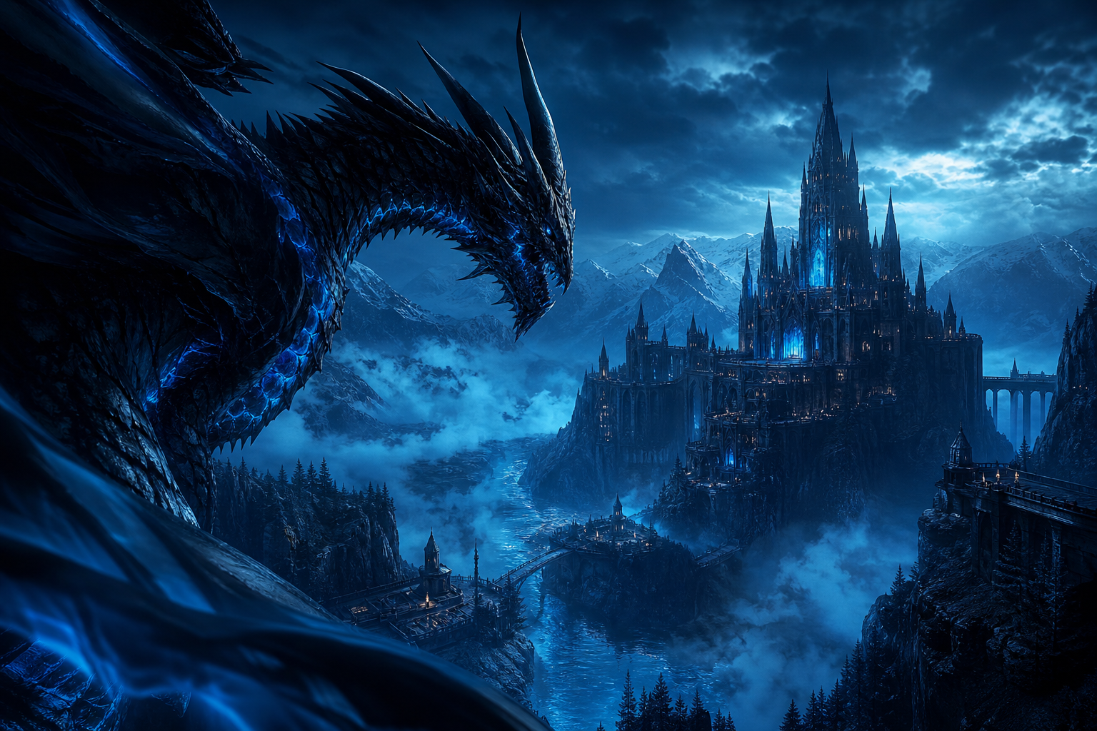 Anime Dragon Flying Over Valley Anime Wallpaper  23 4K