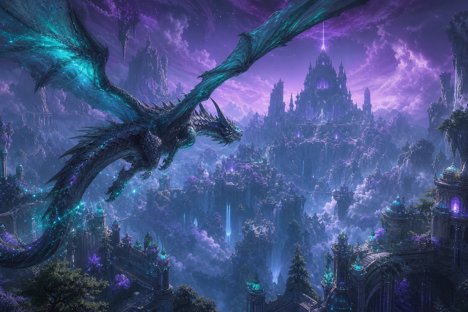 Anime Dragon Flying Over Valley Anime Wallpaper  23 4K