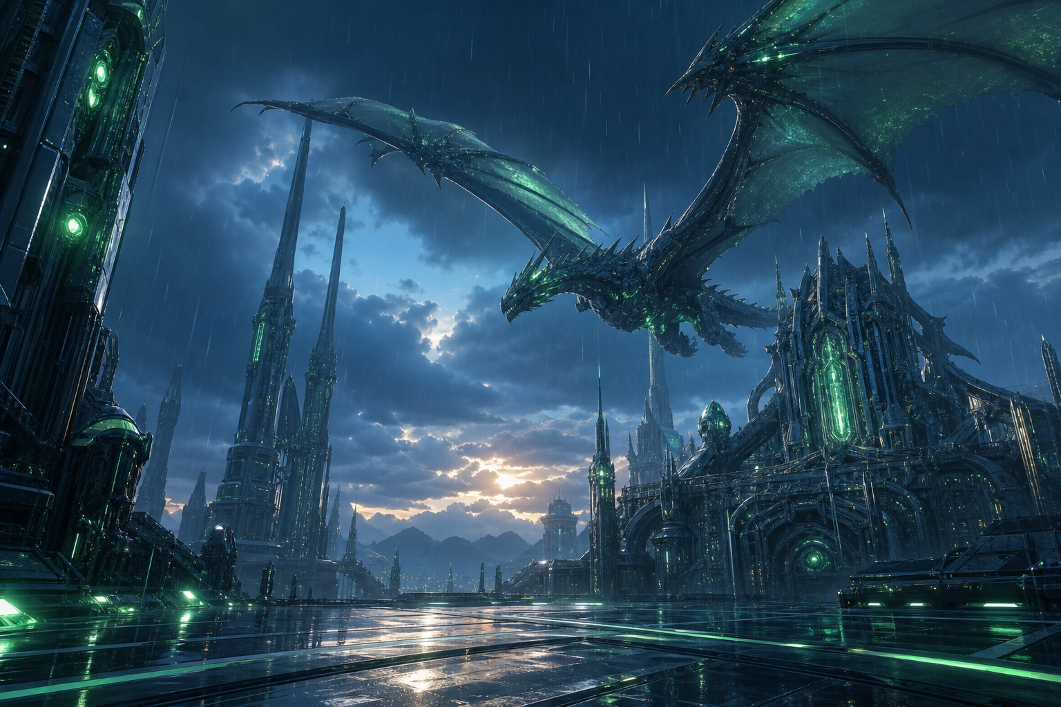 Anime Dragon Flying Over Valley Anime Wallpaper  23 4K