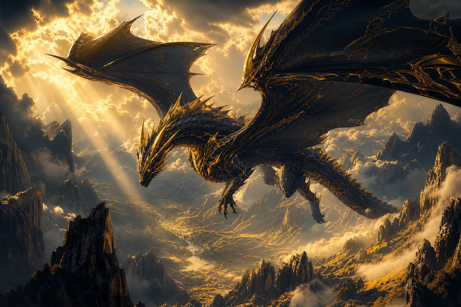 Anime Dragon Flying Over Valley Anime Wallpaper  7 4K