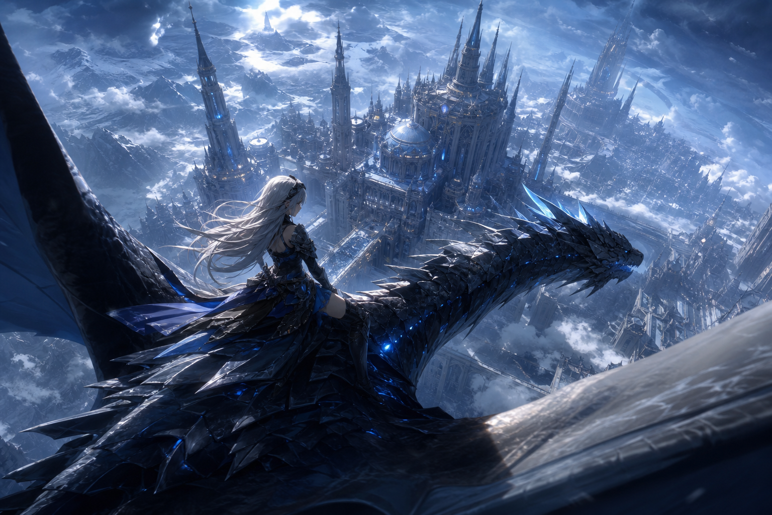 Anime Dragon Flying Over Valley Anime Wallpaper  7 4K