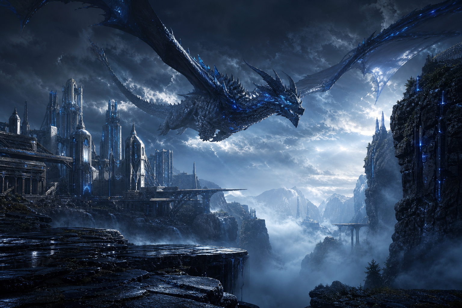 Anime Dragon Flying Over Valley Anime Wallpaper  7 4K