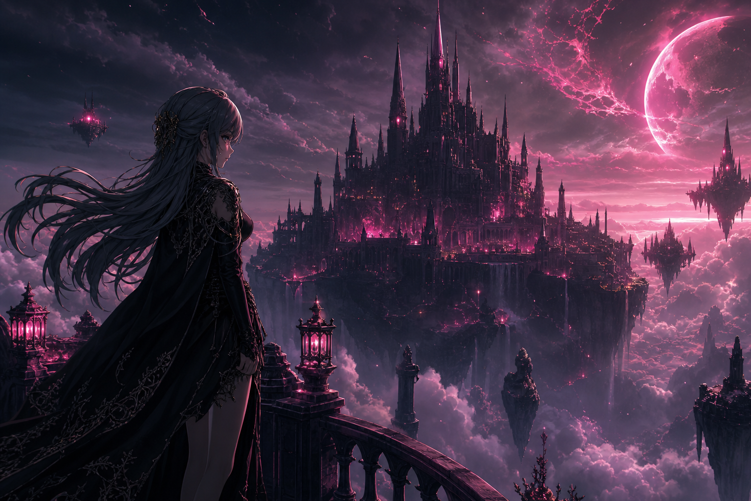 Anime Fantasy Castle Floating In Clouds Anime Wallpaper  12 4K