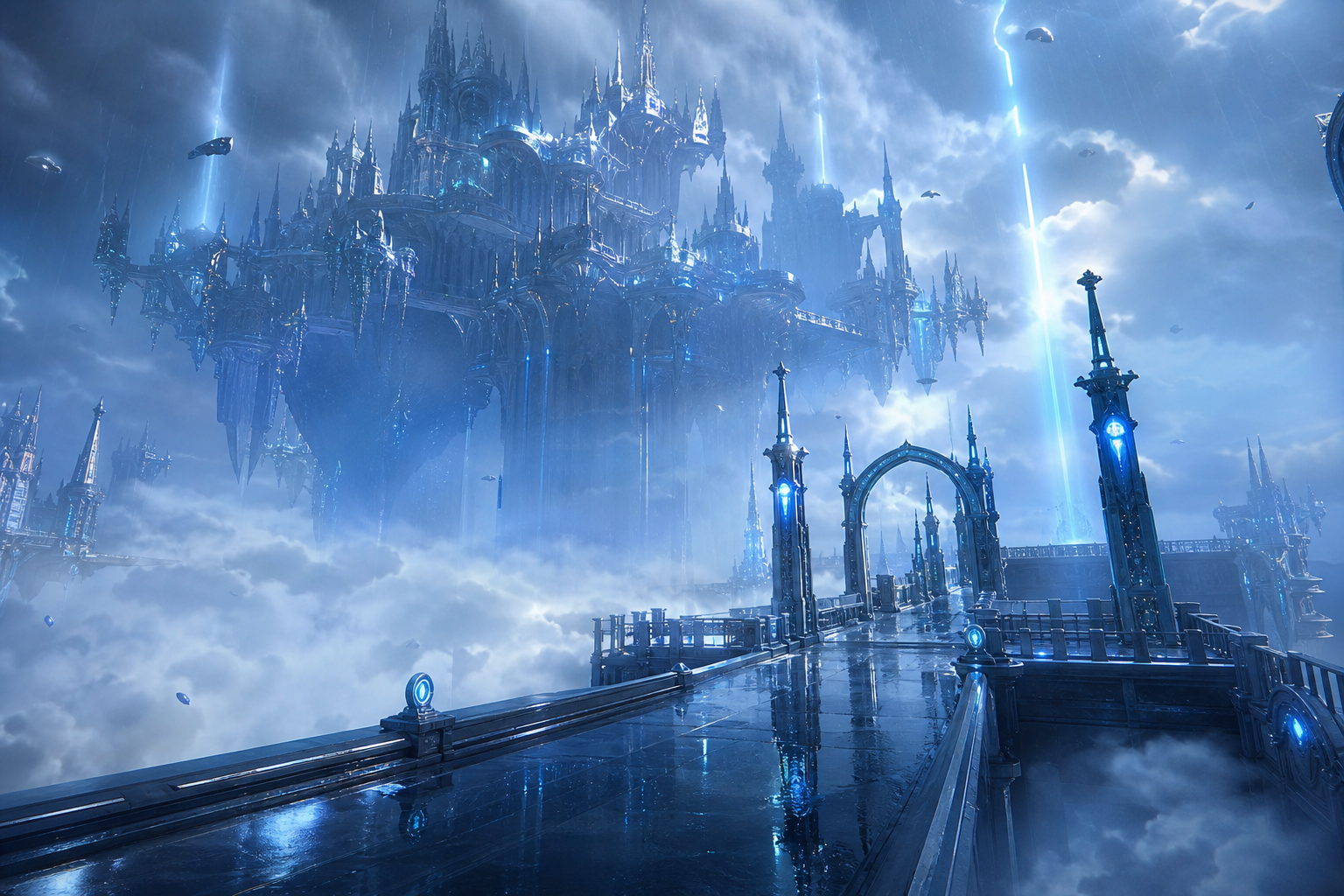 Anime Fantasy Castle Floating In Clouds Anime Wallpaper  12 4K
