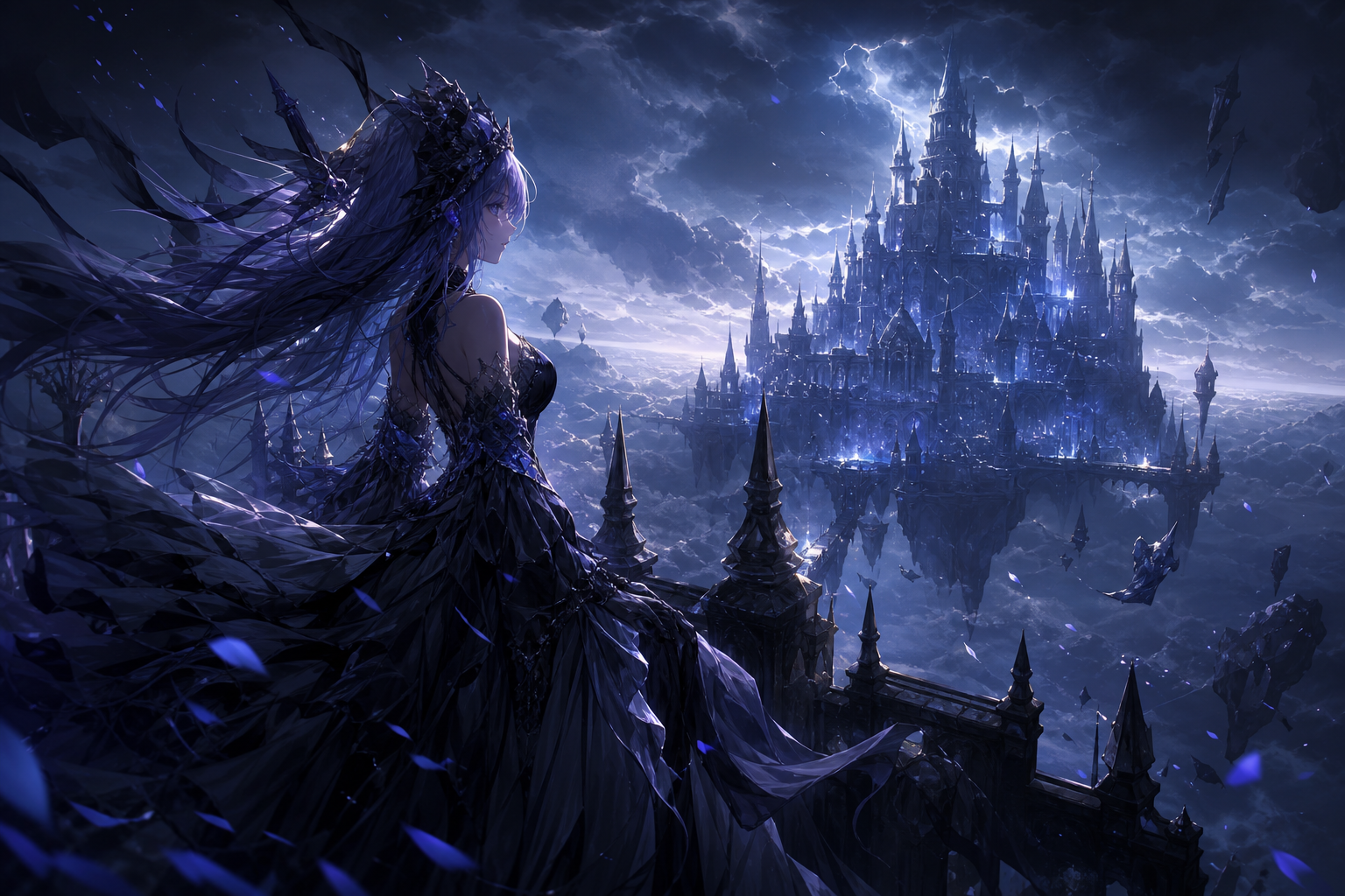 Anime Fantasy Castle Floating In Clouds Anime Wallpaper  12 4K