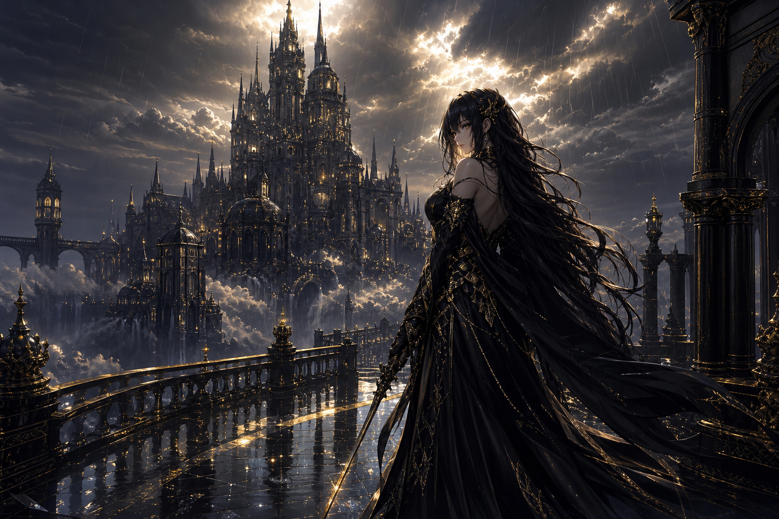 Anime Fantasy Castle Floating In Clouds Anime Wallpaper  20 4K