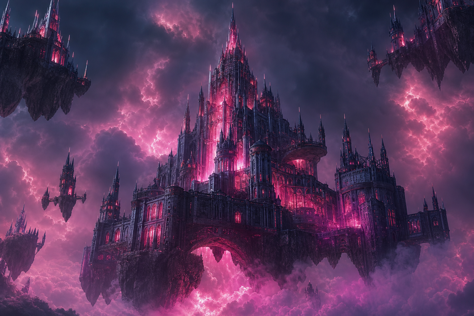 Anime Fantasy Castle Floating In Clouds Anime Wallpaper  20 4K