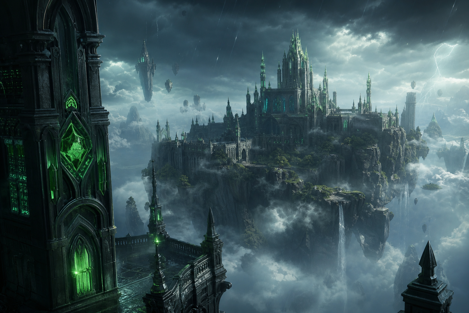 Anime Fantasy Castle Floating In Clouds Anime Wallpaper  20 4K