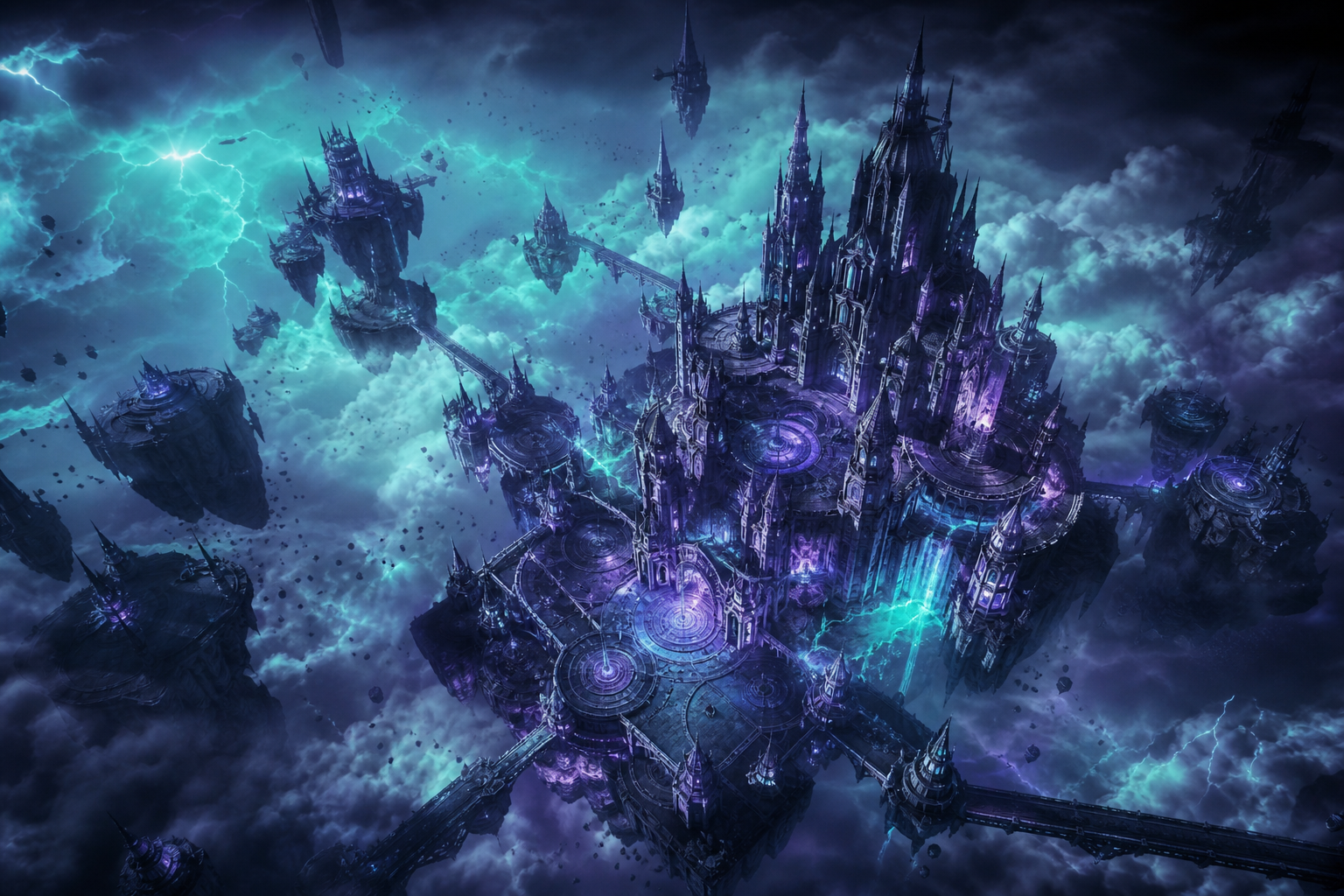 Anime Fantasy Castle Floating In Clouds Anime Wallpaper  20 4K
