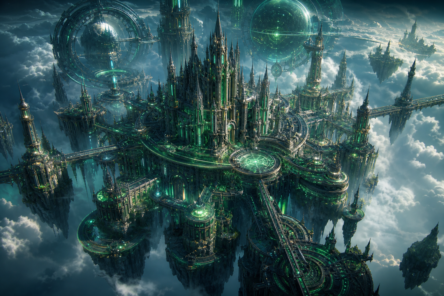 Anime Fantasy Castle Floating In Clouds Anime Wallpaper  20 4K