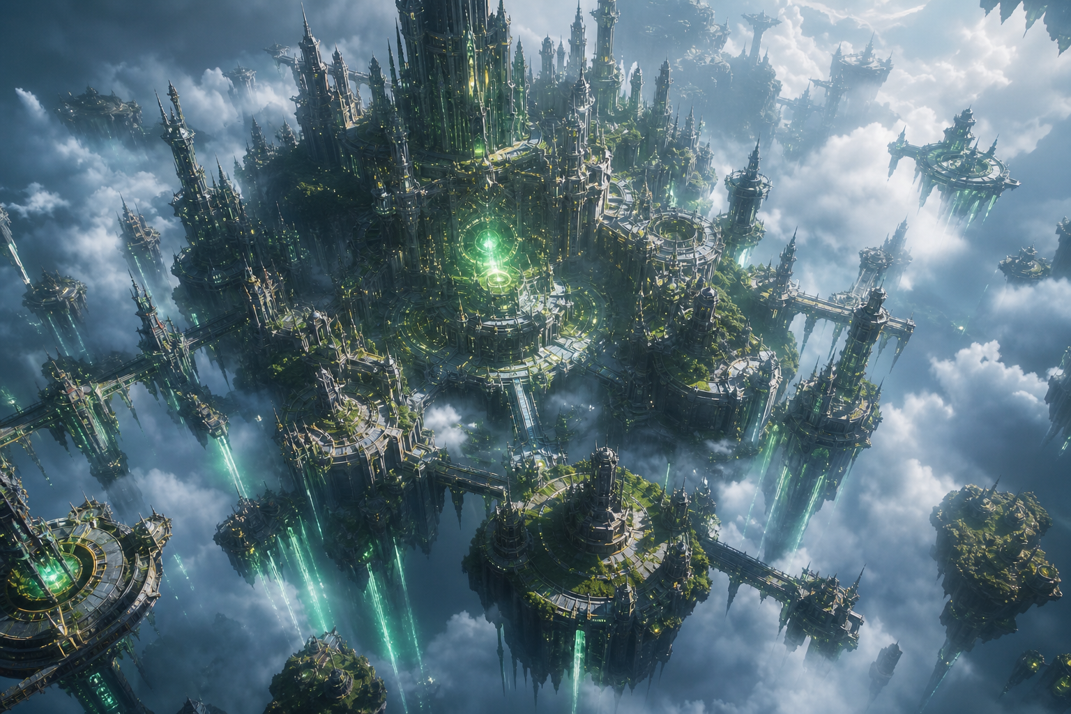 Anime Fantasy Castle Floating In Clouds Anime Wallpaper  20 4K