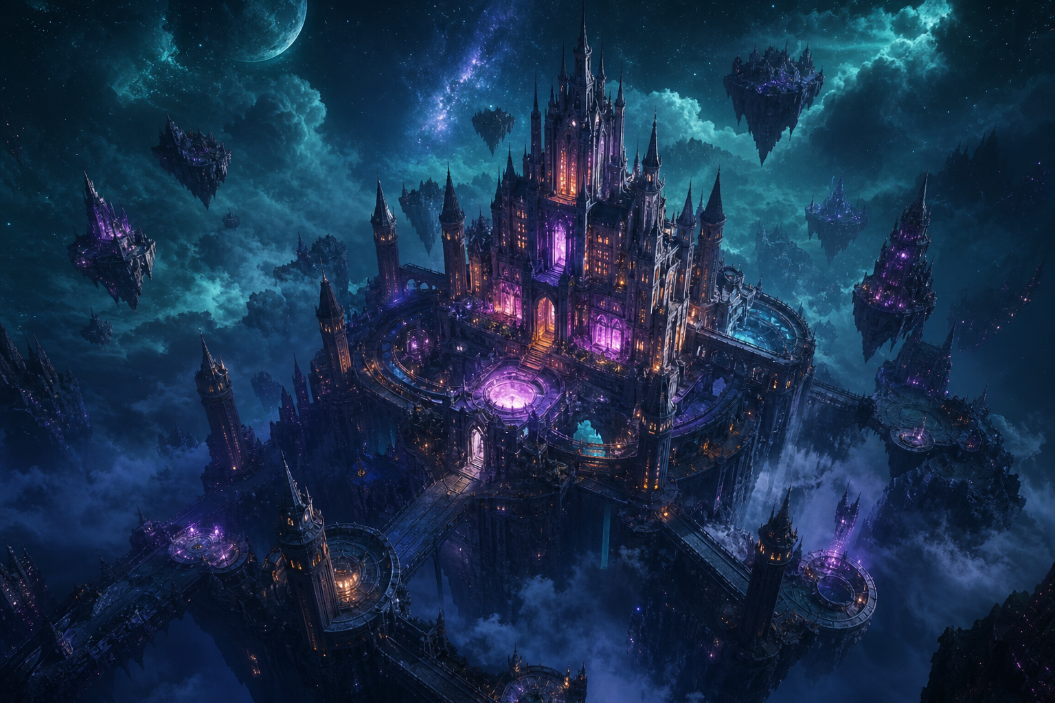 Anime Fantasy Castle Floating In Clouds Anime Wallpaper  20 4K