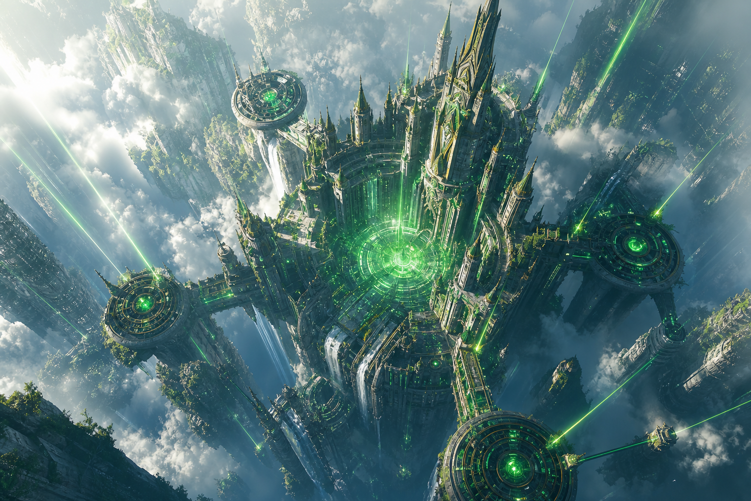 Anime Fantasy Castle Floating In Clouds Anime Wallpaper  20 4K