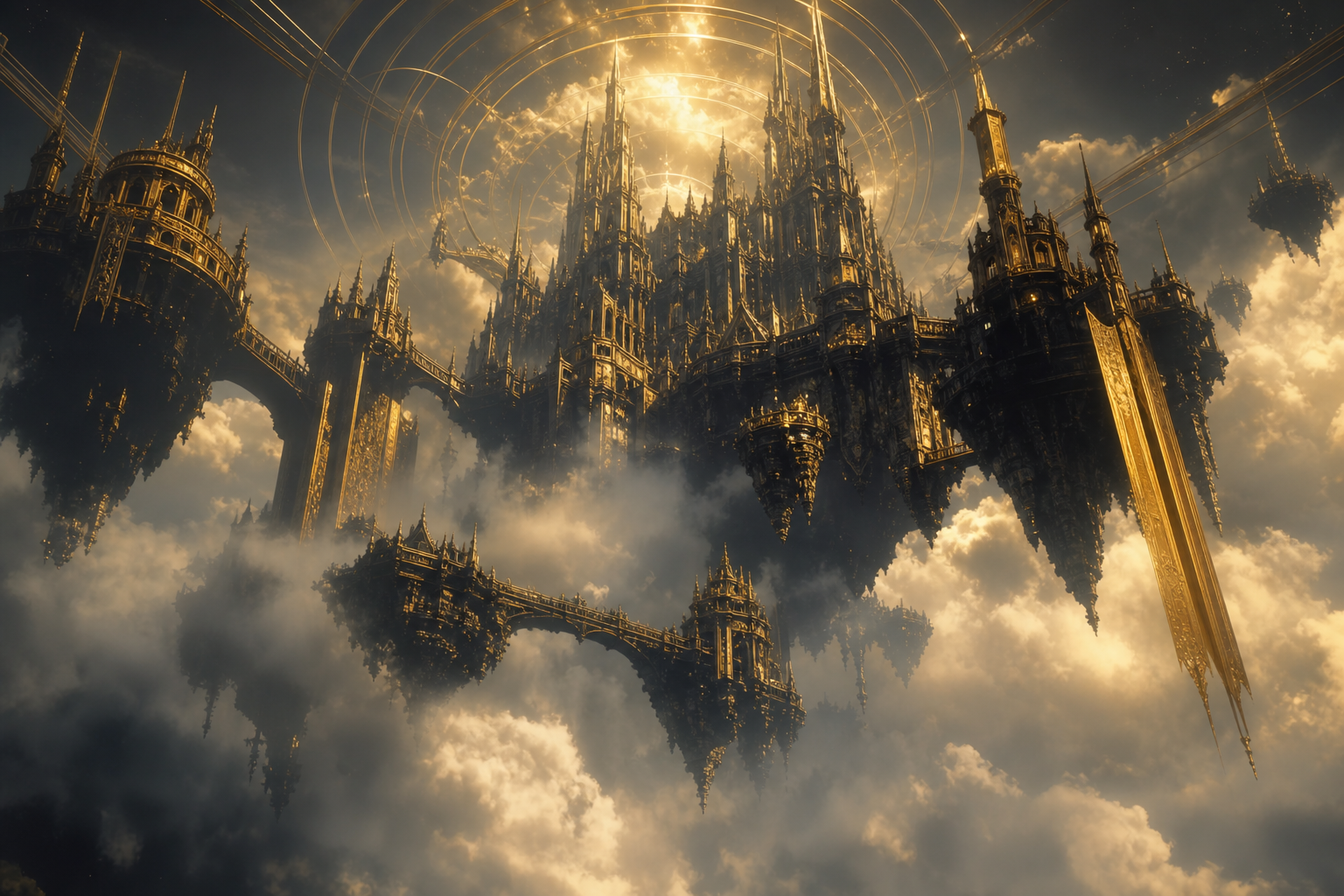 Anime Fantasy Castle Floating In Clouds Anime Wallpaper  20 4K